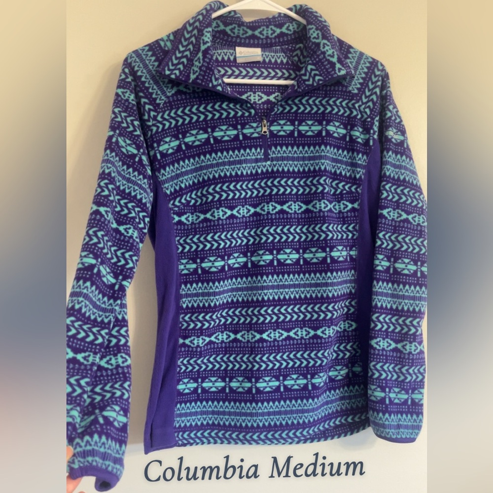 Columbia Aztec Patterned Pullover - image 1